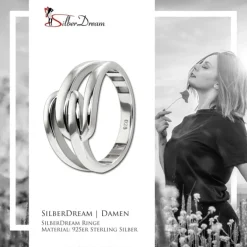 SilberDream Ring Modern Gr.58 Silberring aus 925er Silber SDR419J58