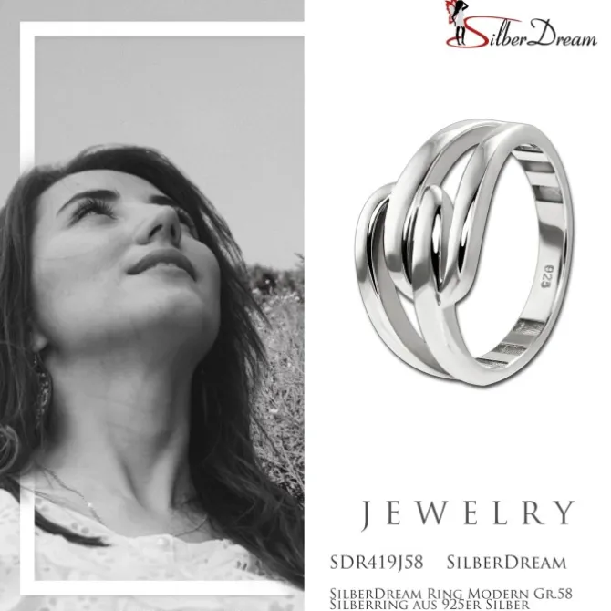 SilberDream Ring Modern Gr.58 Silberring aus 925er Silber SDR419J58
