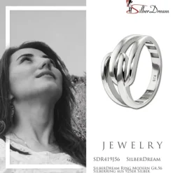 SilberDream Ring Modern Gr.56 Silberring aus 925er Silber SDR419J56
