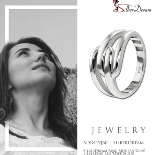 SilberDream Ring Modern Gr.60 Silberring aus 925er Silber SDR419J60