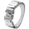 SilberDream Ring Relief Zirkonia weiß Gr.56 aus 925er Silber Damen SDR412W56