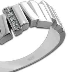 SilberDream Ring Relief Zirkonia weiß Gr.56 aus 925er Silber Damen SDR412W56
