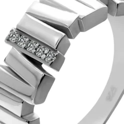 SilberDream Ring Relief Zirkonia weiß Gr.56 aus 925er Silber Damen SDR412W56