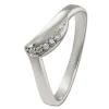 SilberDream Ring Wave Zirkonia weiß Gr.56 aus 925er Silber SDR421W56
