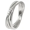 SilberDream Ring Wickeloptik Zirkonia weiß Gr.56 aus 925er Silber SDR418W56