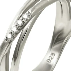 SilberDream Ring Wickeloptik Zirkonia weiß Gr.60 aus 925er Silber SDR418W60