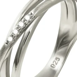 SilberDream Ring Wickeloptik Zirkonia weiß Gr.56 aus 925er Silber SDR418W56