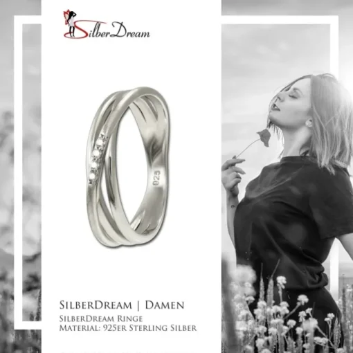 SilberDream Ring Wickeloptik Zirkonia weiß Gr.56 aus 925er Silber SDR418W56