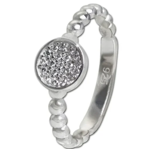 SilberDream Ring Zirkonia-Kreis weiß Gr.60 925er Silber SDR408W60
