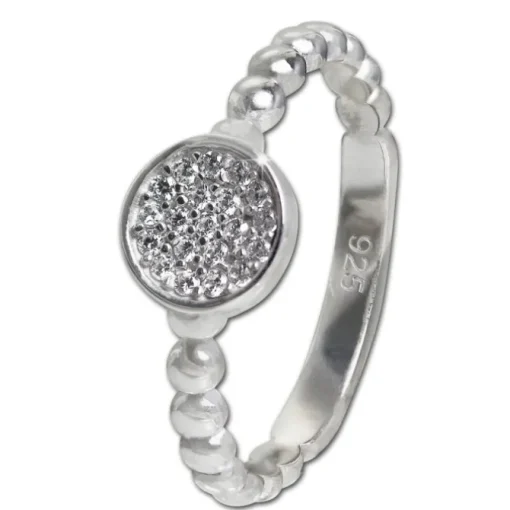SilberDream Ring Zirkonia-Kreis weiß Gr.58 925er Silber SDR408W58
