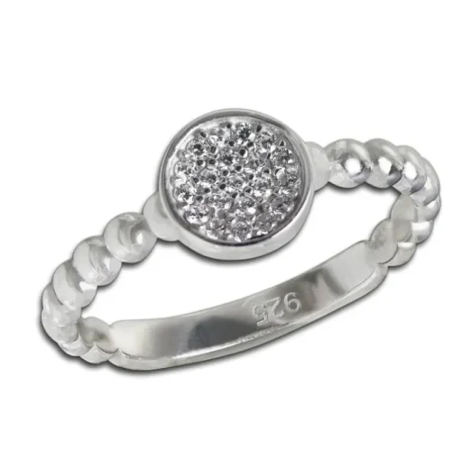 SilberDream Ring Zirkonia-Kreis weiß Gr.60 925er Silber SDR408W60