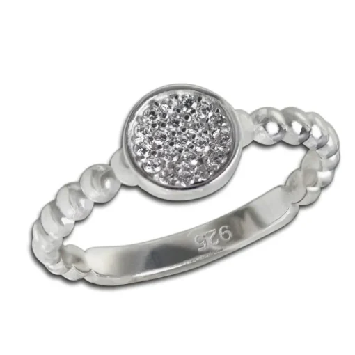 SilberDream Ring Zirkonia-Kreis weiß Gr.58 925er Silber SDR408W58