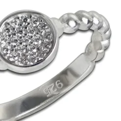 SilberDream Ring Zirkonia-Kreis weiß Gr.60 925er Silber SDR408W60