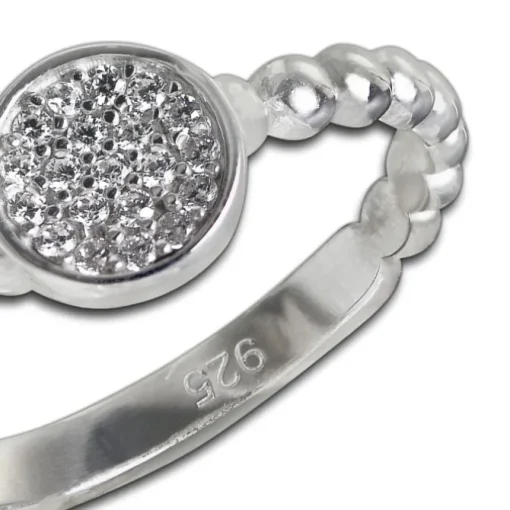SilberDream Ring Zirkonia-Kreis weiß Gr.60 925er Silber SDR408W60