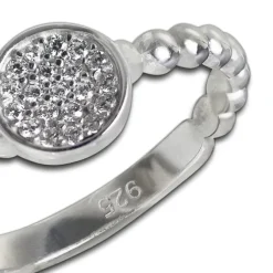SilberDream Ring Zirkonia-Kreis weiß Gr.56 aus 925er Silber SDR408W56