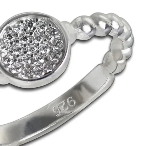 SilberDream Ring Zirkonia-Kreis weiß Gr.56 aus 925er Silber SDR408W56