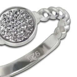 SilberDream Ring Zirkonia-Kreis weiß Gr.58 925er Silber SDR408W58