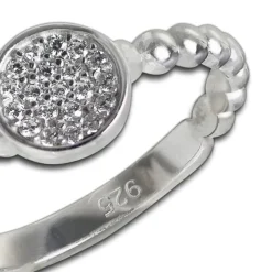 SilberDream Ring Zirkonia-Kreis weiß Gr.54 aus 925er Silber SDR408W54
