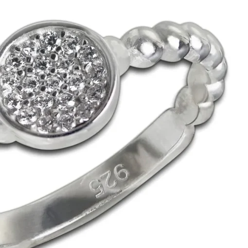 SilberDream Ring Zirkonia-Kreis weiß Gr.54 aus 925er Silber SDR408W54