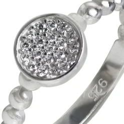 SilberDream Ring Zirkonia-Kreis weiß Gr.56 aus 925er Silber SDR408W56