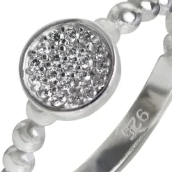 SilberDream Ring Zirkonia-Kreis weiß Gr.58 925er Silber SDR408W58