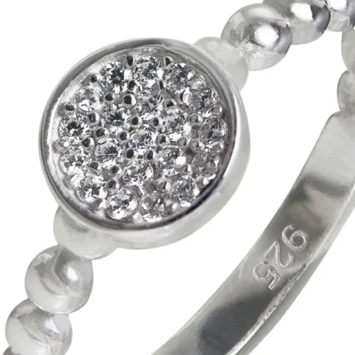 SilberDream Ring Zirkonia-Kreis weiß Gr.58 925er Silber SDR408W58