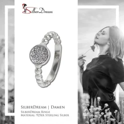 SilberDream Ring Zirkonia-Kreis weiß Gr.60 925er Silber SDR408W60