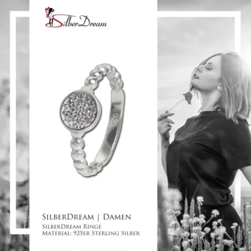 SilberDream Ring Zirkonia-Kreis weiß Gr.60 925er Silber SDR408W60