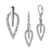 SilberDream Schmuck Set Anhänger und Ohrringe Blatt Zirkonia Silber SDS4902W