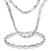 SilberDream Schmuck Set Collier & Armband oval offen 925 Silber SDS401