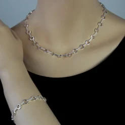 SilberDream Schmuck Set Circle Zirkonia Collier & Armband Damen 925er SDS450W