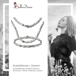 SilberDream Schmuck Set Collier & Armband Style 925 Silber SDS405