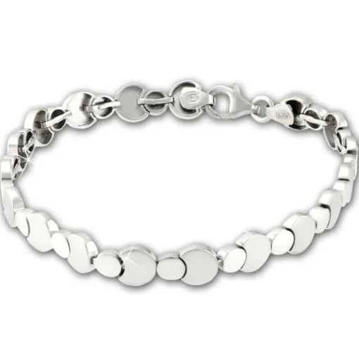 SilberDream Schmuck Set Circles Collier & Armband Damen 925 Silber SDS474J