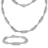 SilberDream Schmuck Set diamantiert Collier & Armband Damen 925 Silber SDS442J