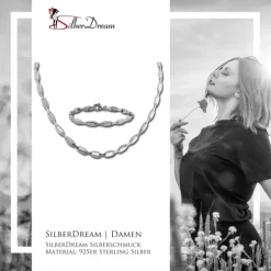 SilberDream Schmuck Set Design Collier & Armband Damen 925 Silber SDS469J
