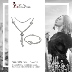 SilberDream Schmuck Set Drop Collier & Armband 925 Silber SDS413