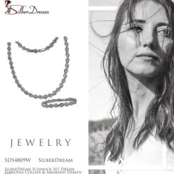 SilberDream Schmuck Set Dream Zirkonia Collier & Armband Damen 925er SDS4809W