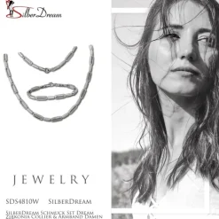SilberDream Schmuck Set Dream Zirkonia Collier & Armband Damen 925er SDS4810W