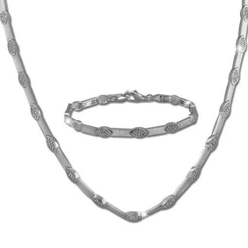SilberDream Schmuck Set Eye Zirkonia Collier & Armband Damen 925er SDS462W
