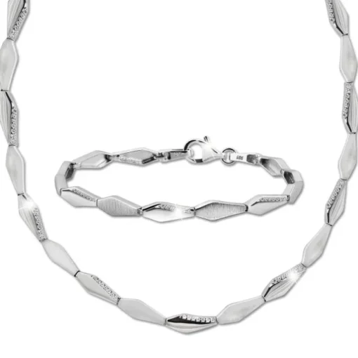 SilberDream Schmuck Set Fantasie Collier & Armband Damen 925 Silber SDS468W