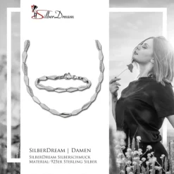 SilberDream Schmuck Set Fantasie Collier & Armband Damen 925 Silber SDS468W