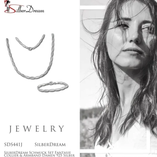 SilberDream Schmuck Set Fantasie Collier & Armband Damen 925 Silber SDS441J