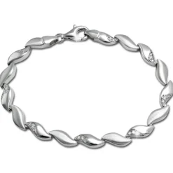 SilberDream Schmuck Set Glamour Zirkonia Collier & Armband Damen 925er SDS4808W