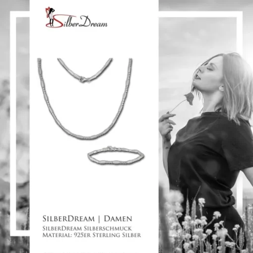 SilberDream Schmuck Set Glamour Collier & Armband Damen 925 Silber SDS443J