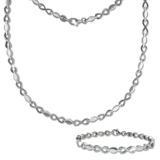 SilberDream Schmuck Set Infinite Collier & Armband Damen 925 Silber SDS4802M