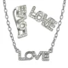 SilberDream Schmuck Set Kette und Ear Cuff LOVE Zirkonia 925er Silber GSS409W