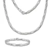 SilberDream Schmuck Set Muster Collier & Armband Damen 925 Silber SDS437J