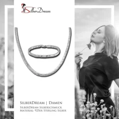 SilberDream Schmuck Set Pfeile Zirkonia Collier & Armband Damen 925er SDS451W