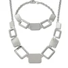 SilberDream Schmuck Set Square Collier & Armband 925 Silber SDS411