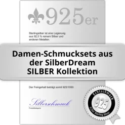 SilberDream Schmuck Set Square Collier & Armband 925 Silber SDS411
